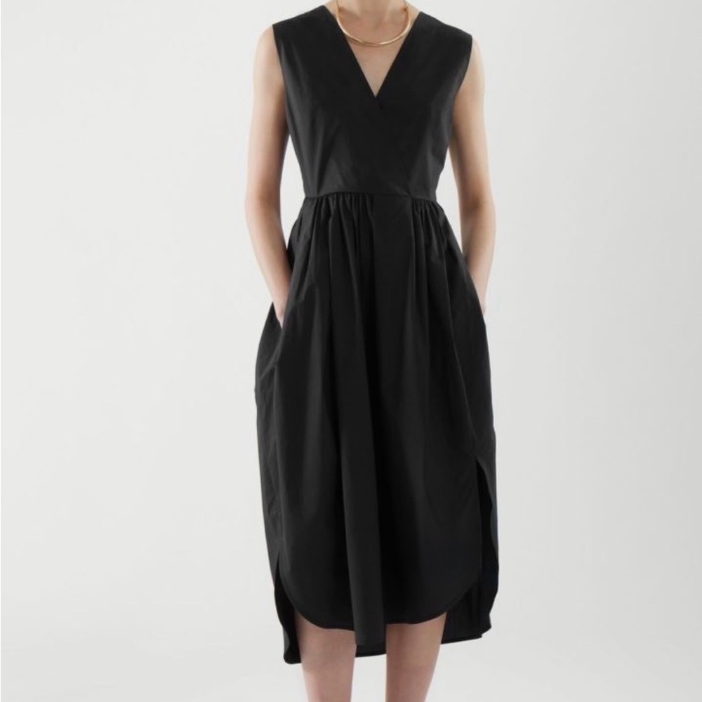 COS Navy Sleeveless Midi Dress